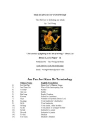 Ted Wong — The science of footwork : The JKD key to defeating any attack