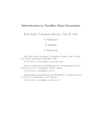 S. Chmutov S. Duzhin J. Mostovoy — Introduction to Vassiliev Knot Invariants