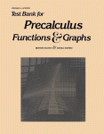 Bernard Kolman, Arnold Shapiro and Michael L. Levitan (Auth.) — Test Bank for Precalculus. Functions and Graphs