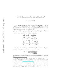 Leonhard Euler — On the formation of continued fractions