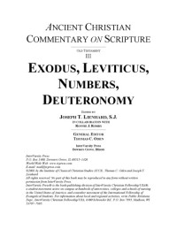 Joseph T. Lienhard — Exodus, Leviticus, Numbers, Deuteronomy