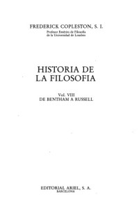 Frederick Copleston — Historia de la filosofía. Vol. 8