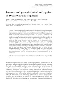 Gregory Bock; Gail Cardew; Jamie Goode — The cell cycle and development