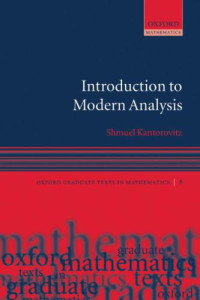 Shmuel Kantorovitz — Introduction to modern analysis