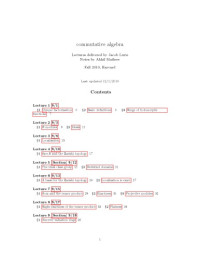Jacob Lurie, A Mathew — commutative algebra