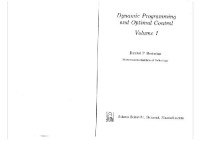 Dynamic programming and optimal control | Dimitri P. Bertsekas ...