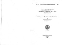 Sears Reynolds Jayne — Marsilio Ficino's Commentary on Plato's Symposium