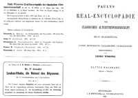 August Fr. Pauly, Georg Wissowa — Paulys Realencyclopadie der classischen Altertumswissenschaft: neue Bearbeitung, Bd.6 1 : Ephoros - Eutychos: Bd VI, Hbd VI,1