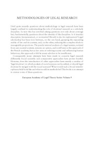 Mark van Hoecke — Methodologies of legal research : which kind of method for what kind of discipline?
