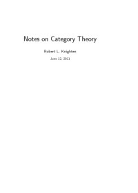Knighten R.L — Notes on Category Theory