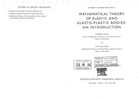 Jindřich Nečas and Ivan Hlaváček (Editors) — Mathematical Theory of Elastic and Elasto-Plastic Bodies - An Introduction