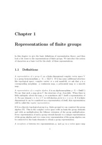 Raf Bocklandt — Notes on representation theory 2004