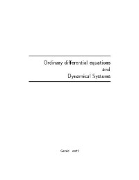 G Teschl — Differential Equation Ordinary Differential Equations