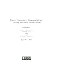 Michiel Smid — Discrete Structures for Computer Science: Counting, Recursion, and Probability [Lecture notes]
