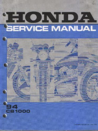Honda — CB1000 service manual