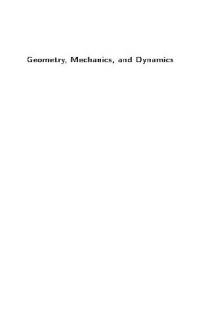 Newton P. K., Weinstein A. (Ed), Holmes Ph. (Ed) — Geometry, Mechanics, and Dynamics: Volume in Honor of the 60th Birthday of J. E. Marsden