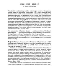Jha, Dwijendra Narayan — Ancient India: in historical outline