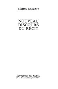 Gérard Genette — Nouveau Discours du récit