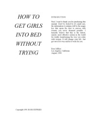 Ross Jeffries — How To Get Girls Into Bed Without Trying