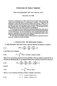 Frauendiener, J.; Tsun, T.-S. — Twistors in Field Theory