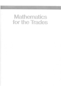 Robert A. Carman, Hal M. Saunders — Mathematics for the Trades: A Guided Approach (9th Edition)