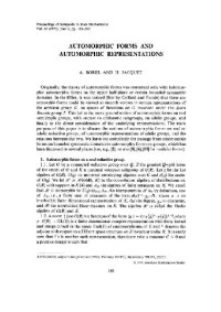 Borel A., Jacquet H. — Automorphic forms and automorphic representations