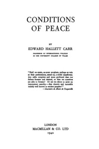 Edward Hallett Carr — Conditions of peace