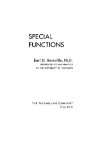 Earl D. Rainville — Special functions