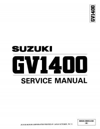Suzuki — Suzuki GV1400 Cavalcade Service Manual