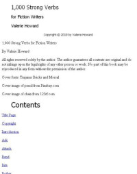 Valerie Howard — 1000 Strong Verbs for Fiction Writers