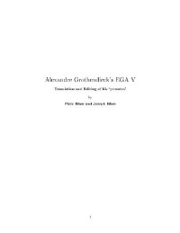 Blass P., Blass J. (eds.) — Grothendieck's EGA V: Translation and editing of prenotes (Unpublished draft)