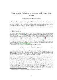 Berti M., Bolle P. — Fast Arnold diffusion in systems with three time scales