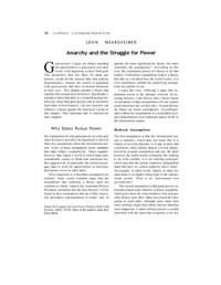 Mearsheimer John. — Anarchy and the Struggle for Power