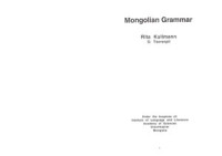 Kullmann R., Tserenpil D. — Mongolian Grammar - Монгол Хэлзүй