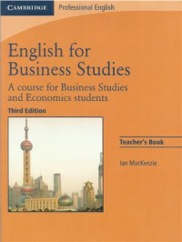 MacKenzie Ian. — English for Business Studies. Teacher's Book