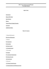 Ford — 2011 Crown Victoria, Grand Marquis Workshop Manual