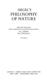 Hegel G. W. F. — Philosophy of Nature, Vol. 2