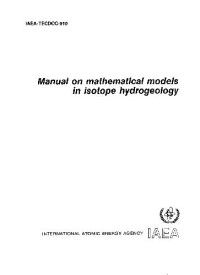 Iaea — Mathematical Models in Isotope Hydrogeology
