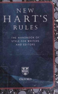 Robert M. Ritter — New Hart's Rules: The Handbook of Style for Writers and Editors (Reference)