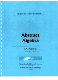 I. N. Herstein — Abstract Algebra. Student's Solution Manual