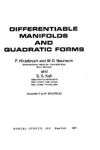 Hirzebruch,F. Neumann,W.D. Koh,S.S. — Differentiable manifolds and quadratic forms