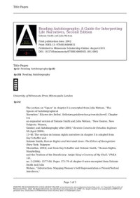Sidonie Smith, Julia Watson — Reading Autobiography: A Guide for Interpreting Life Narratives, Second Edition