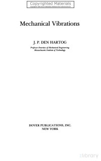 Den Hartog, J. P. — Mechanical Vibrations