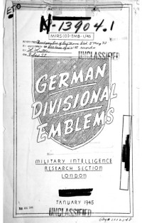 — German Divisional Emblems