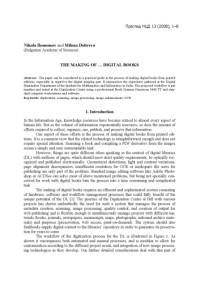 Ikonomov N., Dobreva M. — The making of ...digital books