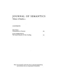 Oxford University Press — Journal of Semantics, Volume 16, Issue 4, 1999 16 4
