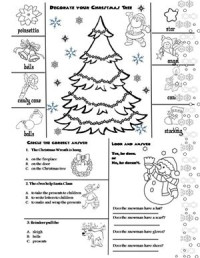  — Сhristmas - printable activity sheet