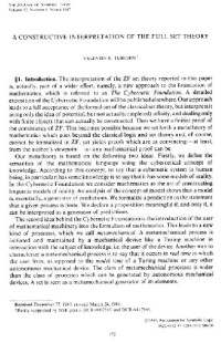 Turchin V.F. — A constructive interpretation of the full set theory