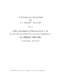 Lawvere F.W. — Functorial semantics of algebraic theories(free web version)