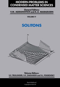 S.E. TRULLINGER, V.E. ZAKHAROV and V.L. POKROVSKY (Eds.) — Solitons